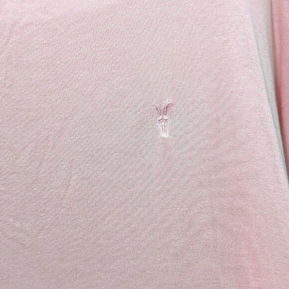 All Saints Francesco Rita Sheer Top Women's M Pink Boat Neck Lightweight Modal - Picture 4 of 9